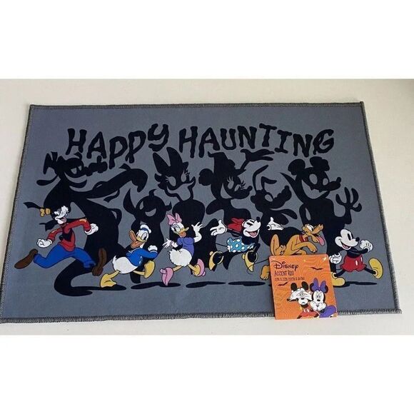 Disney Mickey Mouse And Friends Halloween Accent Rug 20" x 32" Soft Texture NEW - Picture 1 of 9